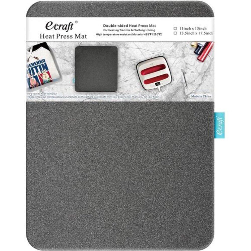 Heat Press Mat for Cricut Easypress: Ecraft 13" x 17" Double-Sided Heating